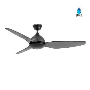 1800FB (IP44) - Aquarius 3 Blade Black Ceiling Fan