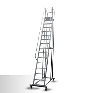 Heavy-Duty Aluminum Trolley Ladder