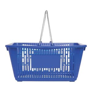 Blue Plastic Shopping Basket
