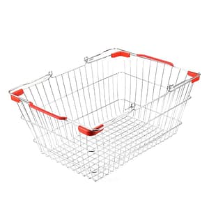 Red Metal Shopping Basket