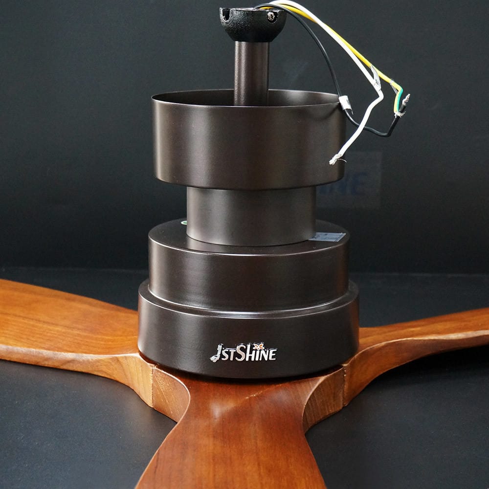 2065B - Luxury DC Motor Wooden Finish Ceiling Fan 52 - Image 5