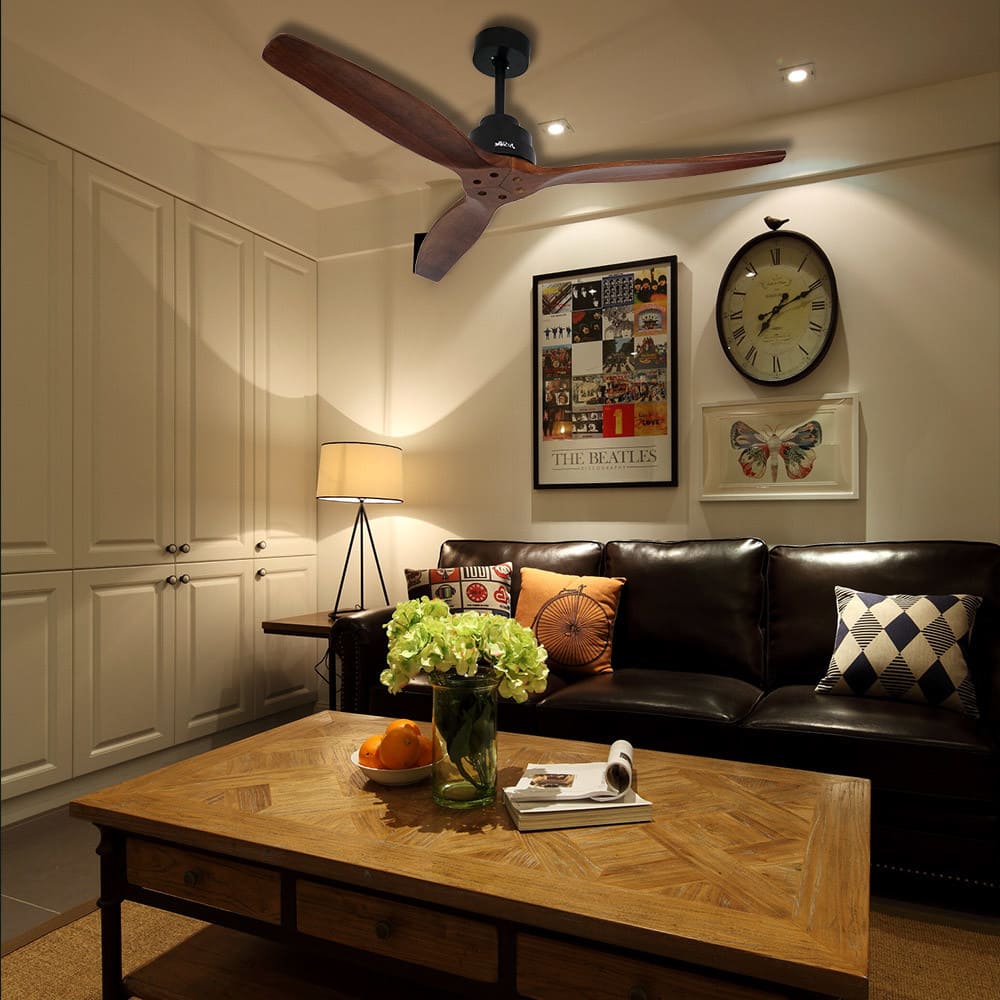 2065B - Luxury DC Motor Wooden Finish Ceiling Fan 52 - Image 4